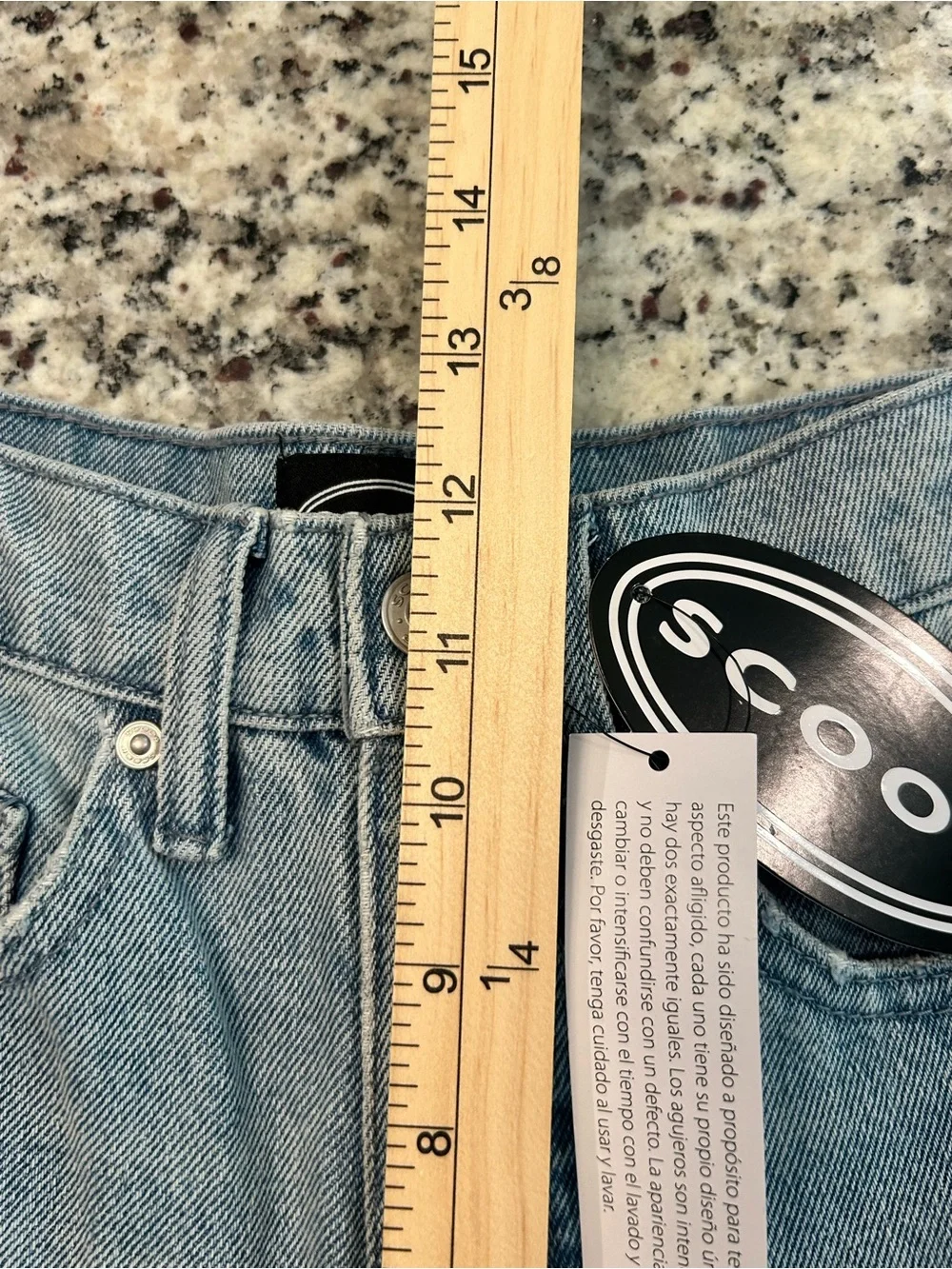 Scoop Baggy Barrel Seamed Light Wash Distressed Wide Leg Women’s Jeans 0 NWT - Picture 10 of 14